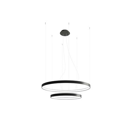 Candeeiro suspenso led rio 2 55/78 preto 80w 3000k