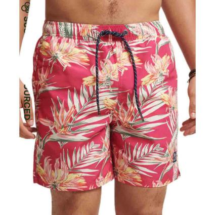 Superdry Shorts De Natação Vintage Hawaiian L Paradise Pink