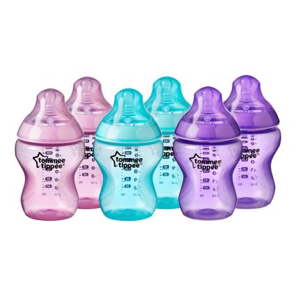 Lote de 6 biberões, closer to nature de 260 ml