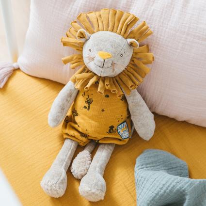 Boneco-doudou Paprika, o leão Sous mon baobab