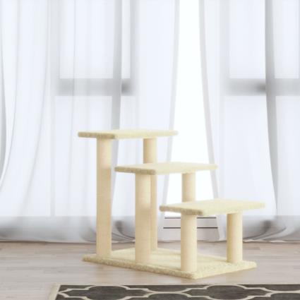 vidaXL Árvore para gatos c/ postes arranhadores sisal 50,5 cm cor creme
