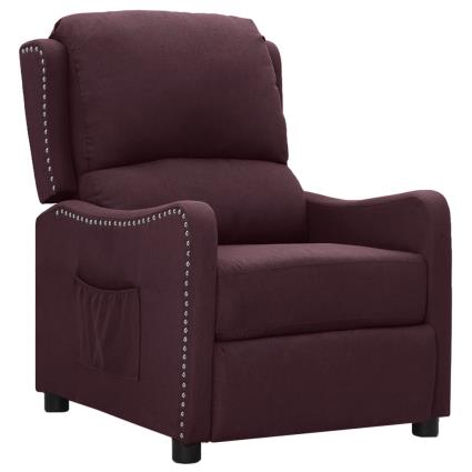 vidaXL Poltrona reclinável tecido roxo