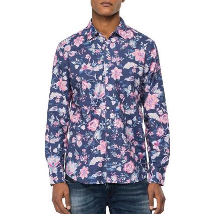 Replay Camisa M4049.000.73670.010 S Light Blue Flowers