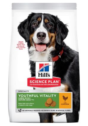 Hill's Science Plan Mature Adult 7+ Youthful Vitality Large com frango - 14 kg
