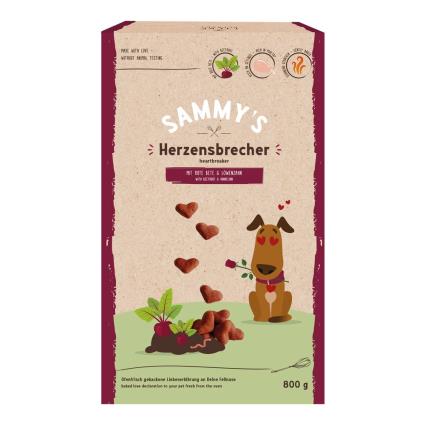 Sammy's corações snacks para cães - Pack económico: 3 x 800 g
