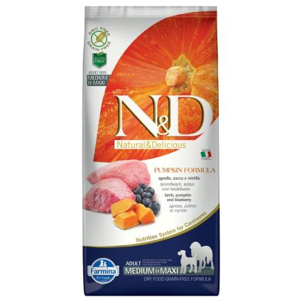 Farmina N&D Adult Medium & Maxi sem cereais com borrego para cães - 2 x 12 kg - Pack Económico