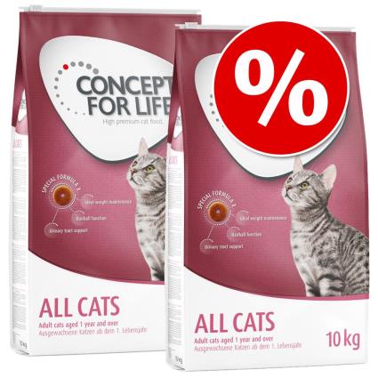 Concept for Life ração para gatos - Pack económico - All Cats (2 x 10 kg)