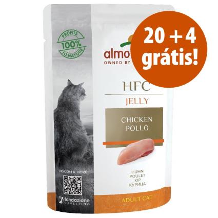 Almo Nature HFC Jelly 24 x 55 g saquetas em promoção: 20 + 4 grátis! - Jelly - frango