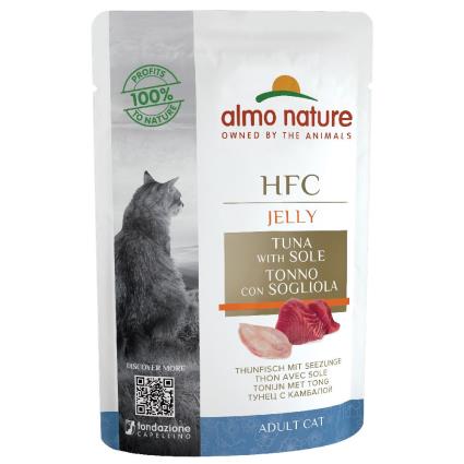 Almo Nature HFC Jelly Pouch 6 x 55 g - Atum e solha