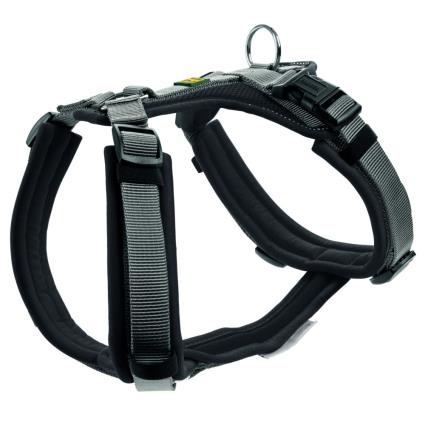 Peitoral Hunter Maldon - cinza/preto - Tam.S-M: medida do peito 47-69 cm, L 20 mm