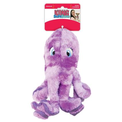 KONG SoftSeas polvo de peluche para cães - L: diâmetro 27,3 cm x A 8,9 cm