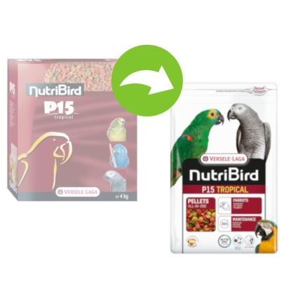 Versele-Laga Nutribird P15 Tropical para papagaios - Pack económico: 2 x 10 kg