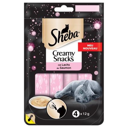 Sheba Creamy Snacks para gatos 18 x 12 g Frango e salmão