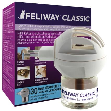 FELIWAY Classic difusor branco redondo - Aparelho difusor e recarga (48 ml)