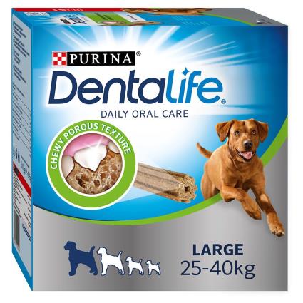 Purina Dentalife snacks para cães de porte grande (25-40 kg) - 18 barritas (6 x 106 g)