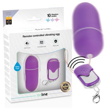 OVO VIBRANTE DE CONTROLE REMOTO ONLINE L - ROXO