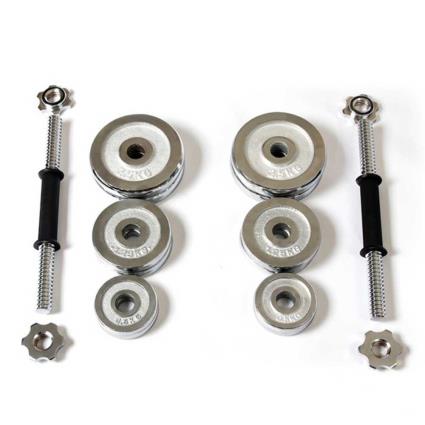 Keboo Conjunto De Halteres Serie 700 20kg 20 Kg Chrome