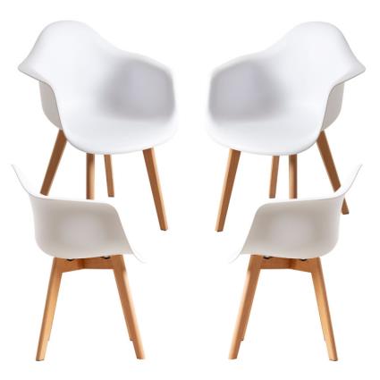 Presentes Miguel - Pack 4 Cadeiras Belu - Branco