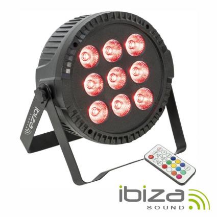 Projetor Par com 9 Leds 6W Rgbw Dmx - Ibiza
