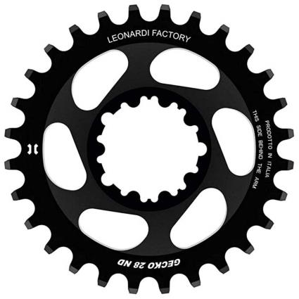 Leonardi Racing Montagem Direta Gecko Sram Bb30 0 Mm Desvio Anel De Corrente 36t Black