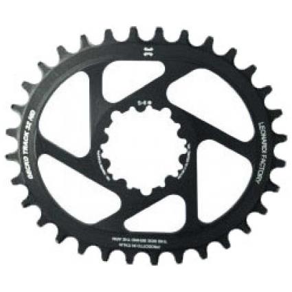 Leonardi Racing Montagem Direta Gecko Track Sram Gxp 6 Mm Desvio Oval Anel De Corrente 34t Black
