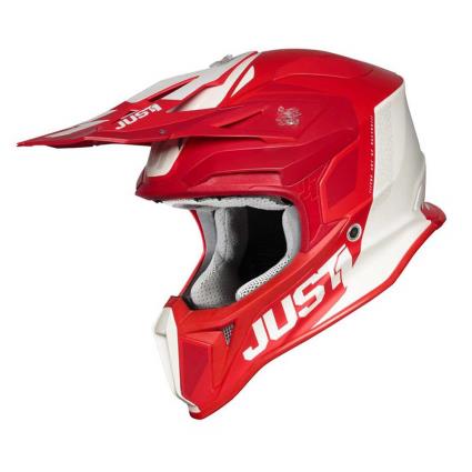 Just1 Capacete Off-road J18 Pulsar L Matt Red / White