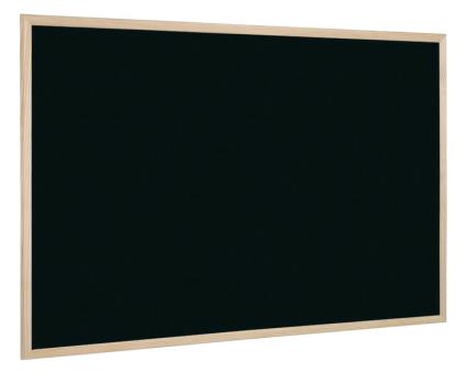 Quadro de Giz Basic Moldura Natural (90X60CM, PRETO)