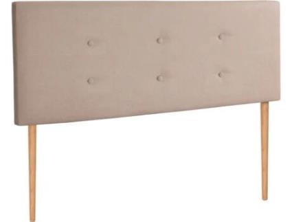 Cabeceira de Cama DHOME com Pernas (Bege - Tecido - 135 x 5 x 105 cm)