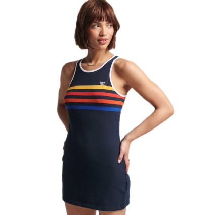 Superdry Vestido Vintage Stripe Vest 2XS Eclipse Navy
