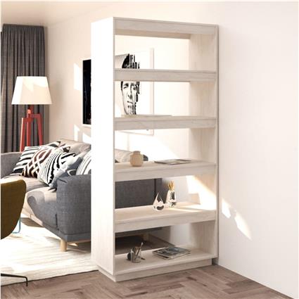 vidaXL Estante/divisória 80x35x167 cm pinho maciço branco