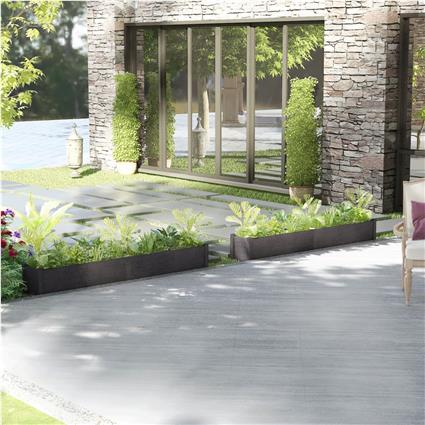 vidaXL Vasos/floreiras de jardim 2 pcs 200x31x31 cm pinho maciço cinza
