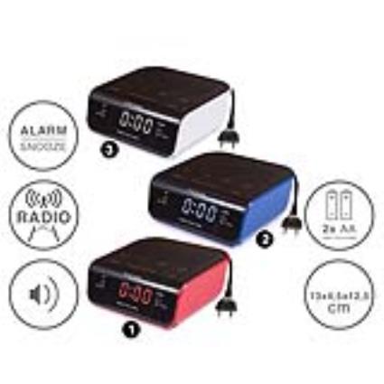RADIO DESPERTADOR DIGITAL 13X8X8CM CL512