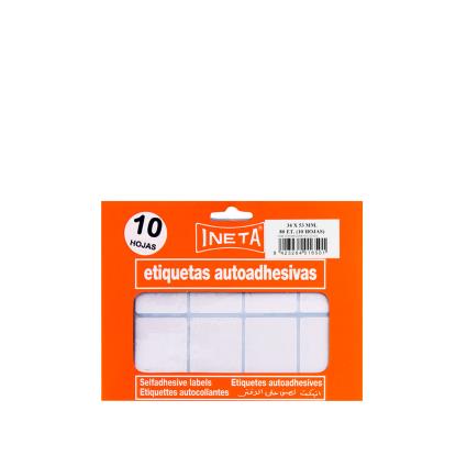 INETA BLISTER ETIQUETAS AUTOCOLANTES 34X53MM