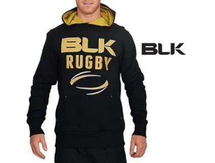 Blk®Australian Camisola com Capuz Rugby Preto e Dourado Júnior Adulto 11 12 Anos