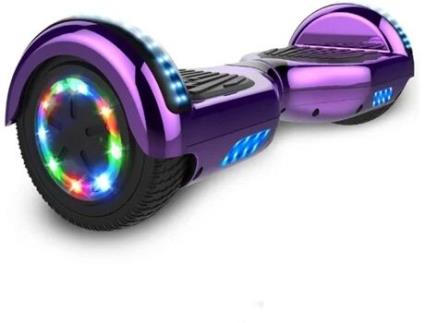 Hoverboard RCB Roxa Com Equilíbrio Automático Bluetooth Segway (Velocidade Max: 15 km/h)