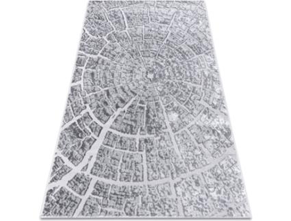 Tapete DYWANY LUSZCZOW Mefe 6185 (Cinzento - 140 x 190 cm - Polipropileno)