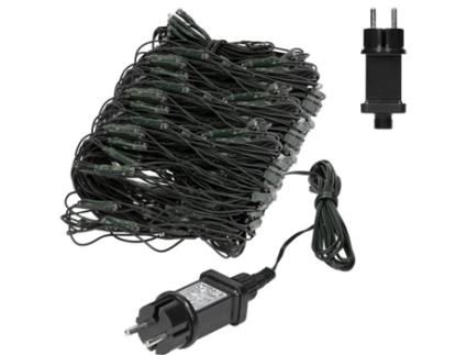 Luzes de Natal ECD GERMANY Cortina de Luz 3m 320 LEDs (2W - PVC)