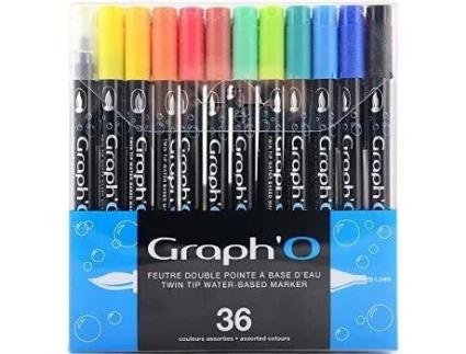Marcador de Desenho GRAPH´O Go00360 (Multicor - 36 Tabletas)