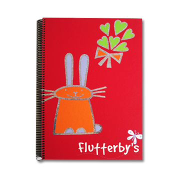 Office Caderno Espiral Capa Dura Flutterbys A4 Quadriculado 80 Fls