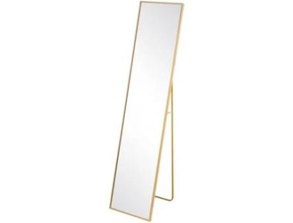 Espelho LOLAHOME Cheval Dourado (151x35 cm - Alumínio)