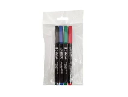 Marcador Permanente Fino Cd/Acetatos Epene Pack 4 Cores 2013Cd