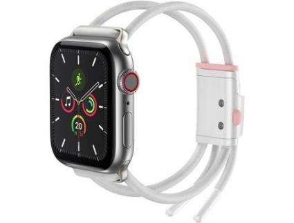 Bracelete Apple Watch Series 38Mm/40Mm BASEUS Let`S Go (Branco e Rosa)