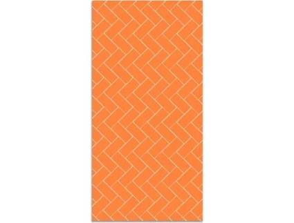 Tapete HOME & LIVING Mosaico de Tijolos (Laranja - 120x160 cm - Vinil)