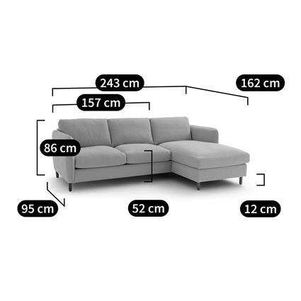 Interieurs Sofá-cama de canto, em algodão/linho, Loméo