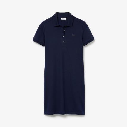 Vestido direito e curto, mangas curtas