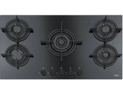 Placa de Gás FRANKE Crystal FHCR 905 4G TC HE BK C (Gás Butano-Propano - 88 cm - Preto)