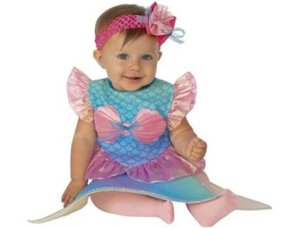 Fato de Menina RUBIE'S Pequena Sereia azul e rosa (Tam: 1-2 Anos)