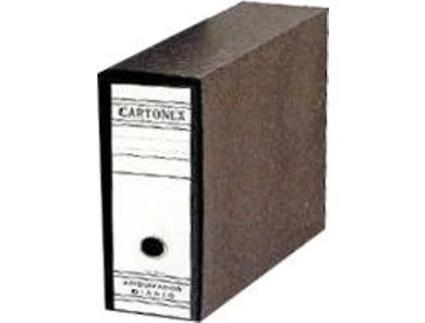 Caixa para Dossiers CARTONEX Marmoreado Preto (A5 - 21 x 29 cm)