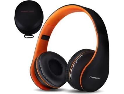 Auscultadores Bluetooth POWERLOCUS P1 16 (On Ear - Microfone - Noise Cancelling  - Laranja)