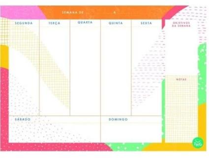 Caderno Planeador Semanal THE HAPPY GANG Multicolor (A4)